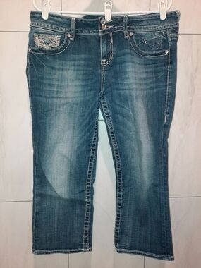 Vigoss Blue Washed The Chelsea Capri Size 9/10 Excellent Used Condition